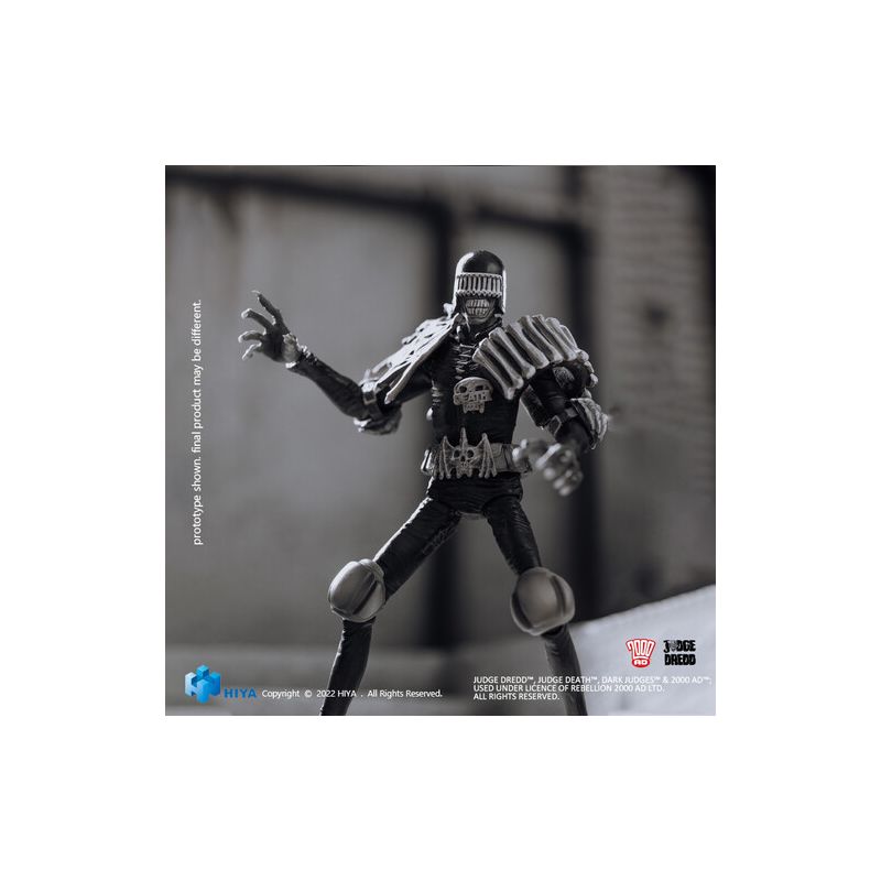 Hiya Toys - Hiya Toys - Judge Dredd - Black And White Judge Death Px 1/18 Mini Action Figure, 4 of 6