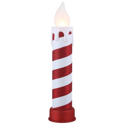Mr. Christmas 24" Glittery Blow Mold LED Stripe Candle Outdoor Christmas Decoration
