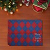 Unique Bargains Christmas Place Mats Diamond-Pattern Linen 13"x17.7" 2 Pcs - 2 of 4