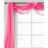 Home Mart Goods Hot Pink Sheer Window Scarf Valance Topper Draping Extra Long - 37" x 216" - 2 of 4