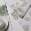 Leaf Printed Pattern Linen Textured Sheer Kitchen Curtains - 3 of 4