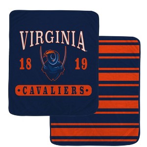 NCAA Virginia Cavaliers Varsity Plaque Double Sided Royal Plush Blanket - 1 of 1