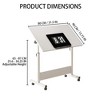 ODK Standing Height Adjustable Computer Desk with Wheels Mobile Computer Table Sit Stand Up for Work Office Home, Ergonomic Rising Computer Table - 3 of 4