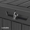 Sersper 28 Gal Outdoor Resin Deck Box and Bench, Multipurpose Storage Container for Patio and Garden - 3 of 4