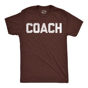 Mens Funny T Shirts Coach Sarcastic Sports Team Graphic Novelty Coaching Tee For Men - Crazy Dog Men's T Shirt Gift for Teacher Brown L - 1 of 4