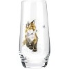 Royal Worcester Wrendale Designs Highball Glass, Set of 4 - 19 oz Tall Drinking Glasses with Duck, Fox, Hamster, Hare Illustrations - 3 of 4