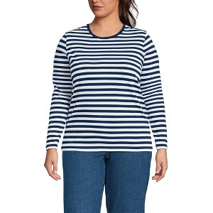 Lands' End Women's Relaxed Supima Cotton T-Shirt - 1 of 4