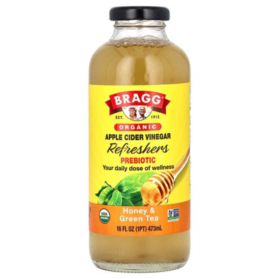 Bragg Organic Apple Cider Vinegar Refreshers Honey & Green Tea 16 fl oz