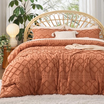 Bedsure | 3Pcs Comforter Bedding Set with Intricate Solid Embroidery