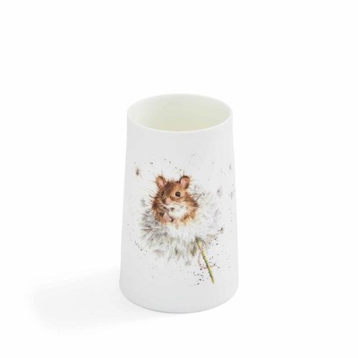 Royal Worcester Wrendale Designs Vase - Mice, 5.75-in, Dishwasher and Microwave Safe, Makes a wonderful gift for any Occasion