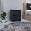 NicBex 17 inch Wide Nightstand with 2 Drawers,Side Table with Sturdy Base with Free Handle Design,Bedside Table for Bedroom,Living Room - 2 of 4