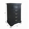 NicBex 5 Drawers Dresser for Bedroom,Chest of Drawers with Nickel Metal Handle Design,Modren Freestanding Dresser,Storage Dressers for Bedroom - 3 of 4