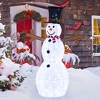 Tangkula 4.8 FT Christmas Snowman with 120 LED Lights Collapsible Xmas Snowman - 4 of 4