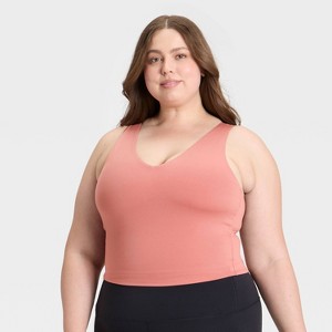 Women's Flex V-Neck Cropped Sports Bra - All In Motion™ - 1 of 4