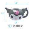 Silver Buffalo Sanrio Kuromi Face 20 Ounce 3D Sculpted Ceramic Mug - 3 of 4
