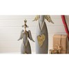 Kalalou Set of Two Gold & Grey Christmas Angels Holding Heart & Star – Holiday Decor - 2 of 4
