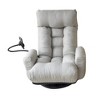 Grungis Modern Foldable Single Sofa with Adjustable Head and Waist, 360 Degree Rotatable Sofa Chair with Stand for Living Room - 3 of 4