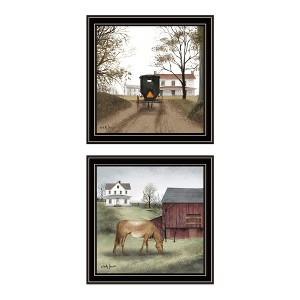 2Piece Vignette The Old Mare,Heading' Home Black Framed Wall Art for Living Room,Bedroom Wall Art Print for Home Decor by Billy Jacobs - 1 of 4