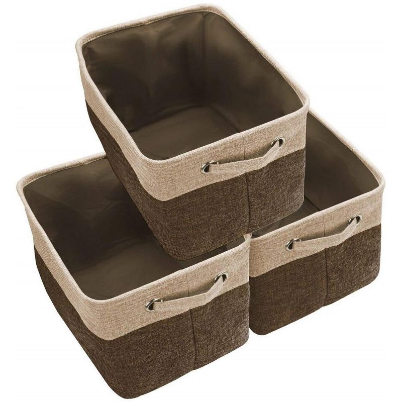 Sorbus Fabric Cubby Organizer - Large Sturdy Foldable Storage Bins with Handles - Lightweight and durable (3 Pack), 4 of 8
