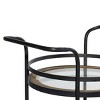 Industrial Metal Bar Cart Brown - Olivia & May: 3-Tier, Indoor/Outdoor Use, Iron Frame - 3 of 4