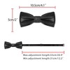INSPIRE CHIC Men's PU leather Pre-tied Adjustable Bow Tie - 3 of 4