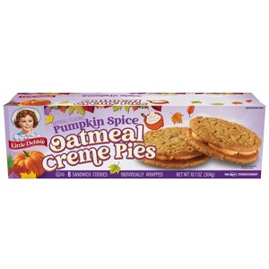 Little Debbie Pumpkin Spice Oatmeal Creme Pies - 10.7oz/8ct - 1 of 4