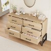 6 Dresser for Bedroom, 52" Wide Drawer with Large Storage Space, Freestanding Wooden Closet Storage Dresser Chest for Living Room, Bedroom - 3 of 4