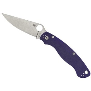 Spyderco Military 2 Folding Pocket Knife with 4" Full-Ground CPM S30V Blade | Get Safer One-Handed Operation with the Compression Lock, Dark Blue - 1 of 4