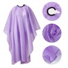 Unique Bargains Fashion Hair Cutting Cape with Brush 61.42"x56.3" Purple 1 Set - 3 of 4
