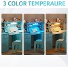 PAKASEPT Kids Desk and Chair Set with Hutch, Wooden Children Table with 3-Color Lights, Tiltable Desktop, Drawers, Storage Shelf, for Kids Bedroom - 4 of 4