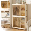KTMBDW Portable Wardrobe Closet Storage Organizer for Clothes, Plastic Collapsible Closet Organizer with Transparent Door for Living Room Bedroom - 4 of 4