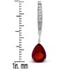 Guili Sterling Silver Rhodium Plated Teardrop CZ Earrings in Various Colors, A Sparkling, Elegant Collection for Timeless and Stylish Looks - 2 of 4