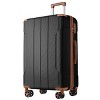 ORRD Vintage Luggage Set 3-Piece, 24-Inch Hardshell Suitcase with Duffel & Toiletry Bag, TSA Lock Spinner Wheels, Expandable, Black - 3 of 4
