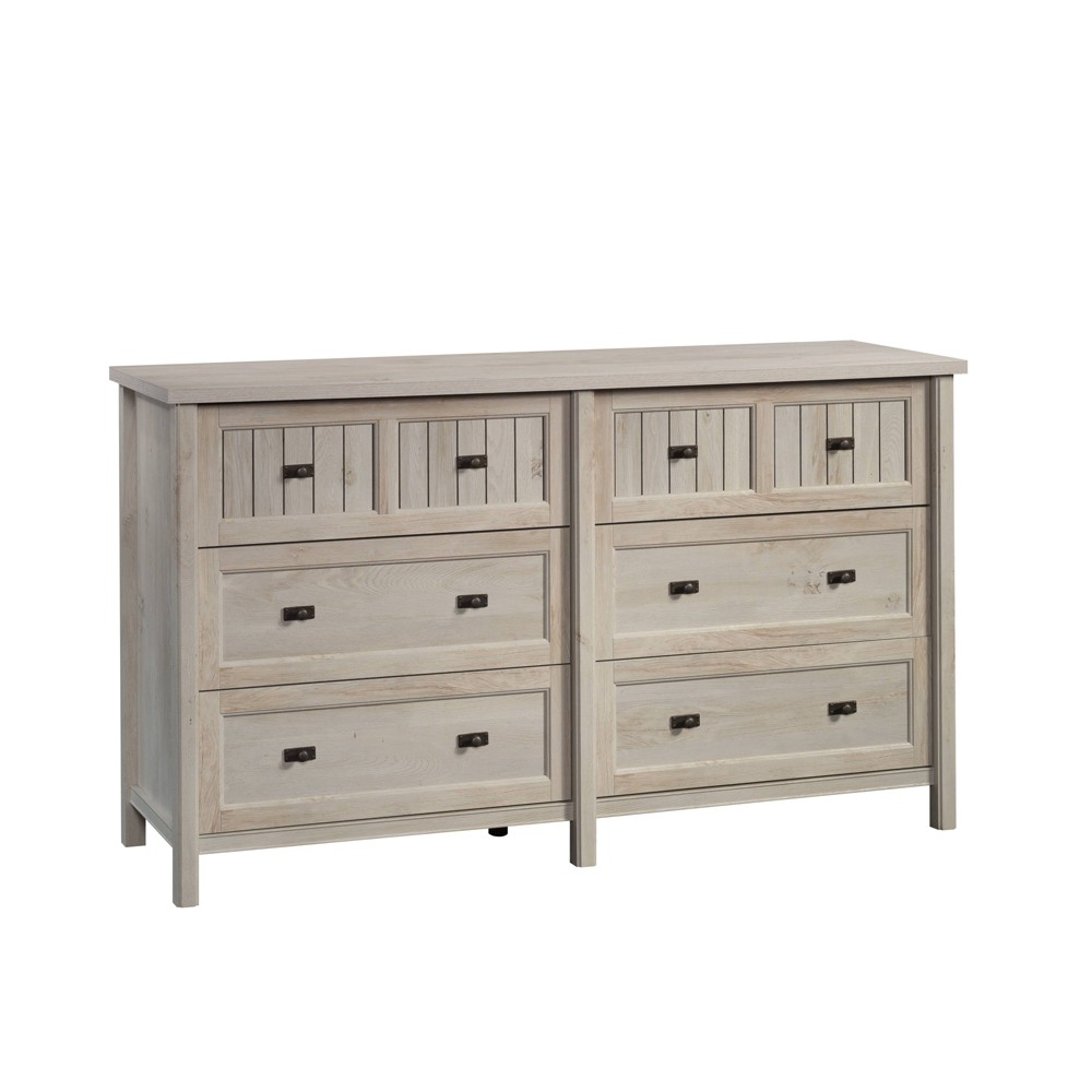 Photos - Dresser / Chests of Drawers Sauder Costa 6 Drawer Dresser Chalked Chestnut  