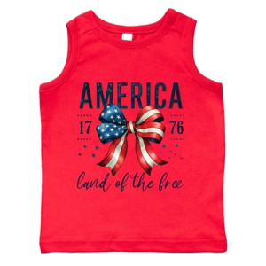 The Juniper Shop Coquette America Land Of The Free Toddler Tank - 1 of 4