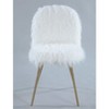 Roundhill Furniture Ravni Faux Fur Accent Chair with Gold Legs - 3 of 4