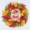 Collections Etc Charming Autumn Cat Artificial Leaves and Pumpkins Hanging Wreath - 2 of 2