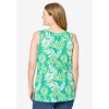 Woman Within Plus Size Perfect Printed Scoopneck Tank - 3 of 4