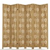 Wooakway Rustic Folding Wood Room Divider Vintage Freestand Privacy Screen for Room Seperation Living Room Bedroom Office Room - 2 of 4