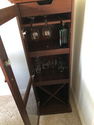 Lockable wine online cabinet