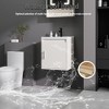 KTMBDW Floating Bathroom Vanity with Sink, Single Sink Wall Mounted Bathroom Vanity, White Ceramic Basin Top for Small Space - 2 of 4