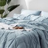 Cozy Comfort by Bedsure | Solid Diamond Pintuck 7pcs 80gsm Queen Size Peyote Bedding Set Comforter Set - 3 of 4