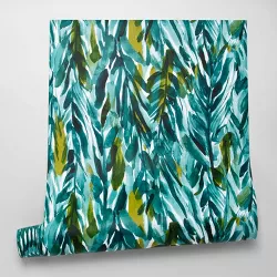 Leaves Peel & Stick Wallpaper Green - Opalhouse™