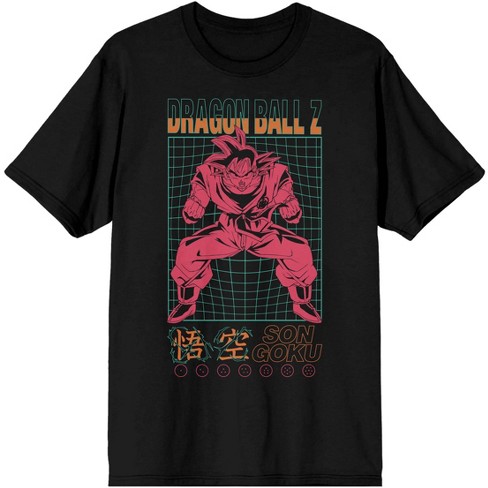 Dragon Ball Z Son Goku Kaio Ken Grid Men s Black T shirt Small