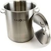 GasOne 32 Qt. Stainless Steel Turkey Stock Pot with All Purpose Pot Deep Fryer Steam & Boiling Basket - 3 of 4