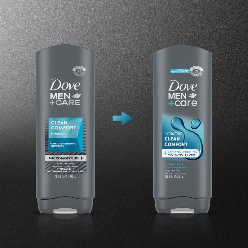 Dove Men+Care Clean Comfort Body and Face Wash, 5 of 11
