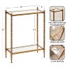 Kate and Laurel Prisha Rectangle Side Table, 18x8x25, Gold - 2 of 4