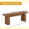 Tribesigns Wooden Entryway Bench, 47" Wood Dining Table Bench with Sturdy Frame for Kitchen Bedroom Living Room Hallway, Easy Assembly, - 3 of 4