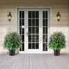 Resenkos Artificial Lavender Topiary Balls, Realistic Look, 21.6" Tall, UV Resistant, Planter Bushes, Purple, Green And Black - 2 of 4