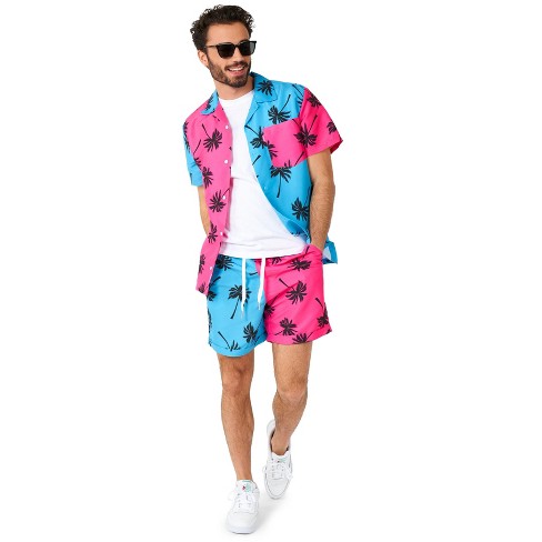 Opposuits Men's Summer Set - Palm Tree Printed Top And Shorts : Target